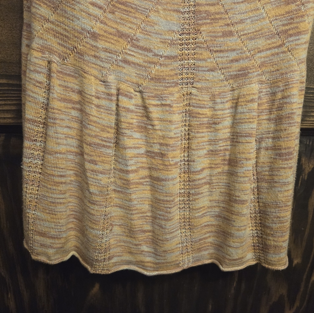 *Anthropolohie* Moth Cowl Neck Sleeveless Knit Earth Tone Sweater Dress - Picture 4 of 13